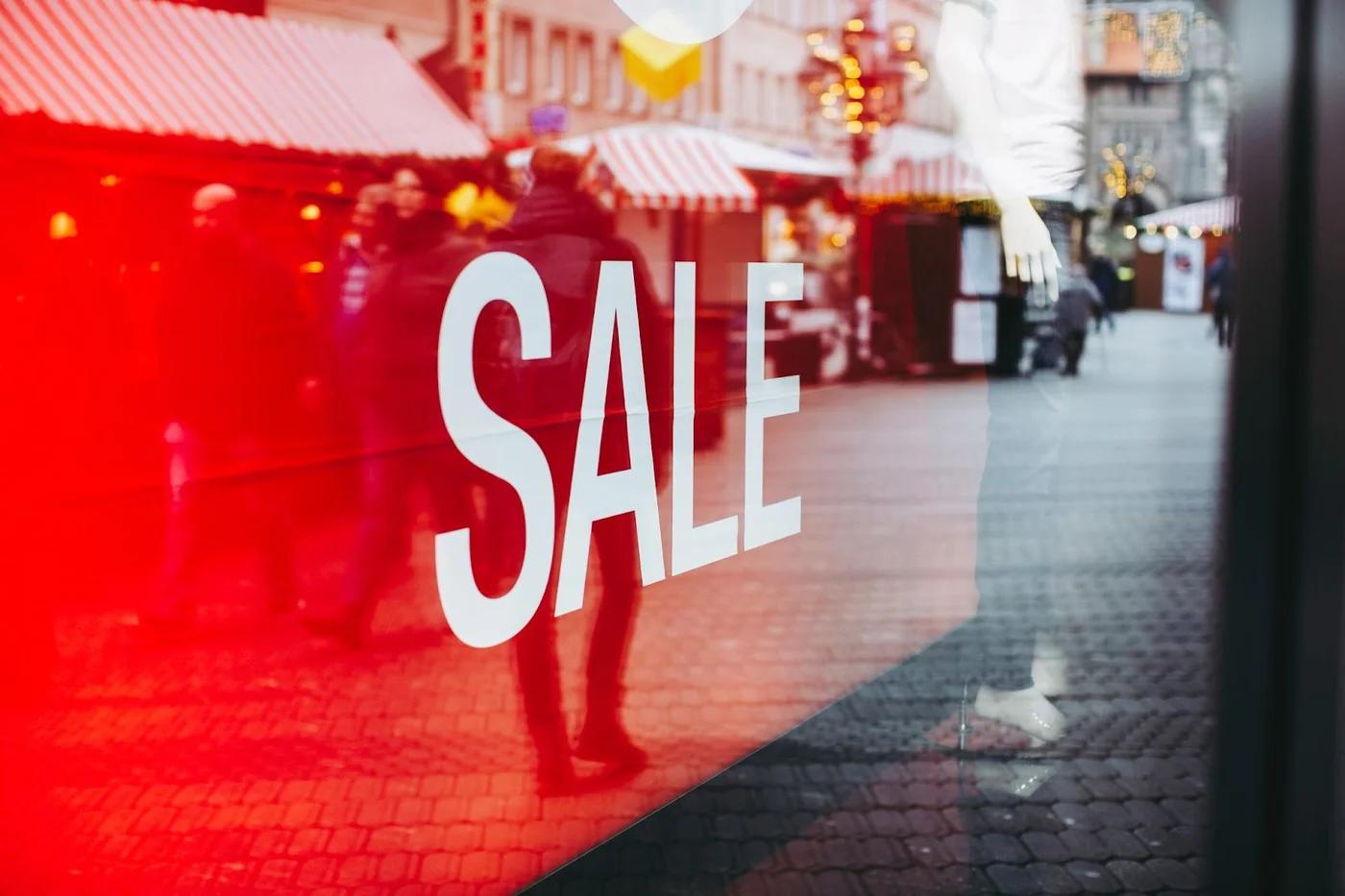 store having a sale