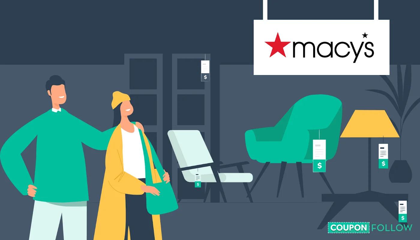 Illustration of furniture store with Macy’s logo