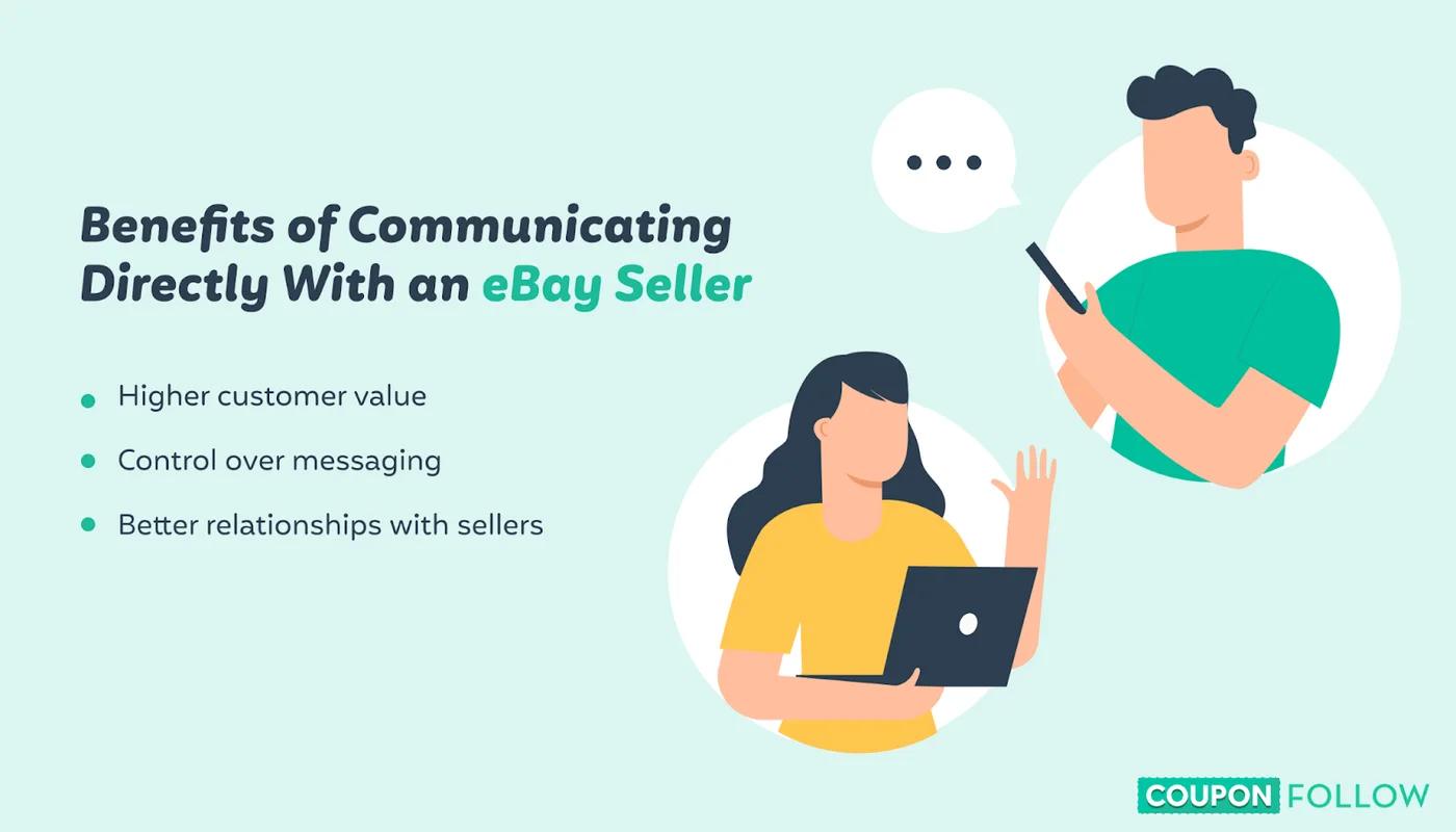 image showing the benefits for eBay shoppers when they communicate directly with sellers