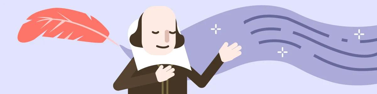 a drawing of Shakespeare