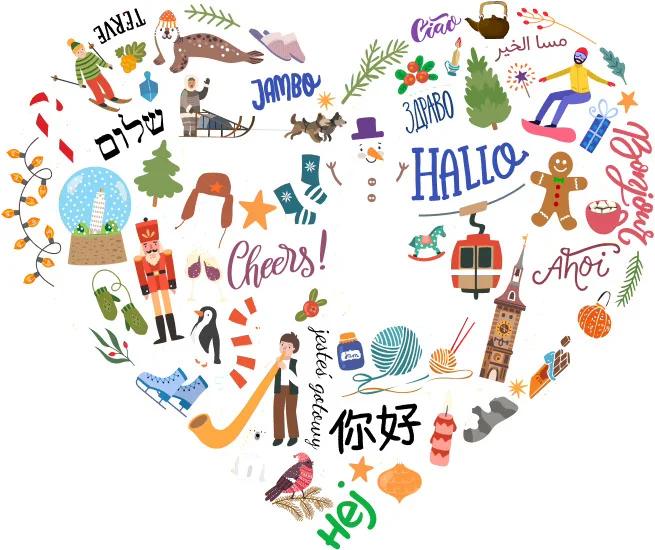 A heart designed with