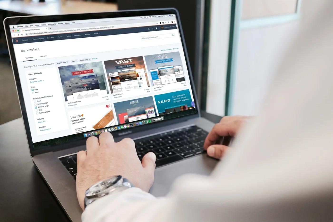 Person shopping online