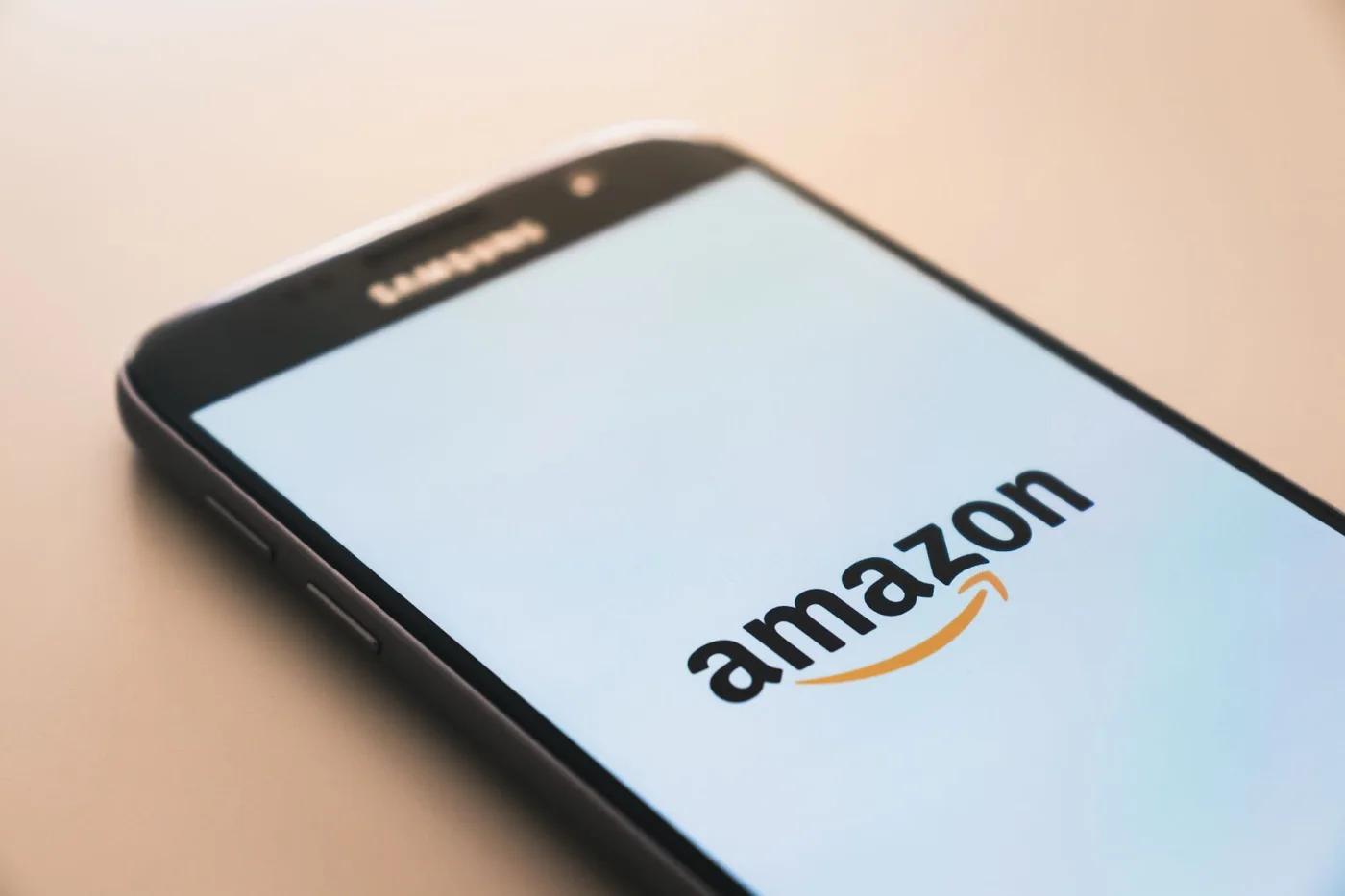 Amazon site on a mobile phone