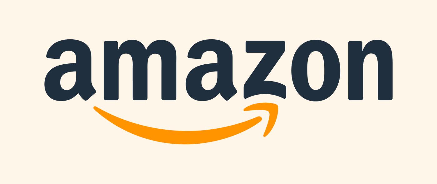 The logo for Amazon