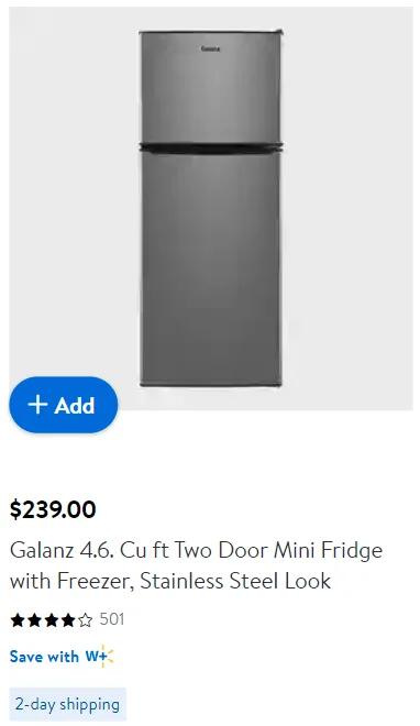 example of an item that has a free delivery label on walmart's site