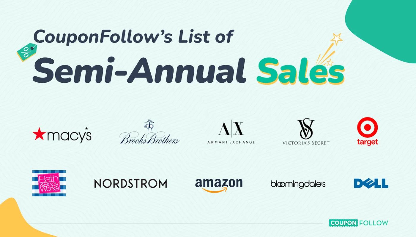 An introductory image to ten major semi-annual sales