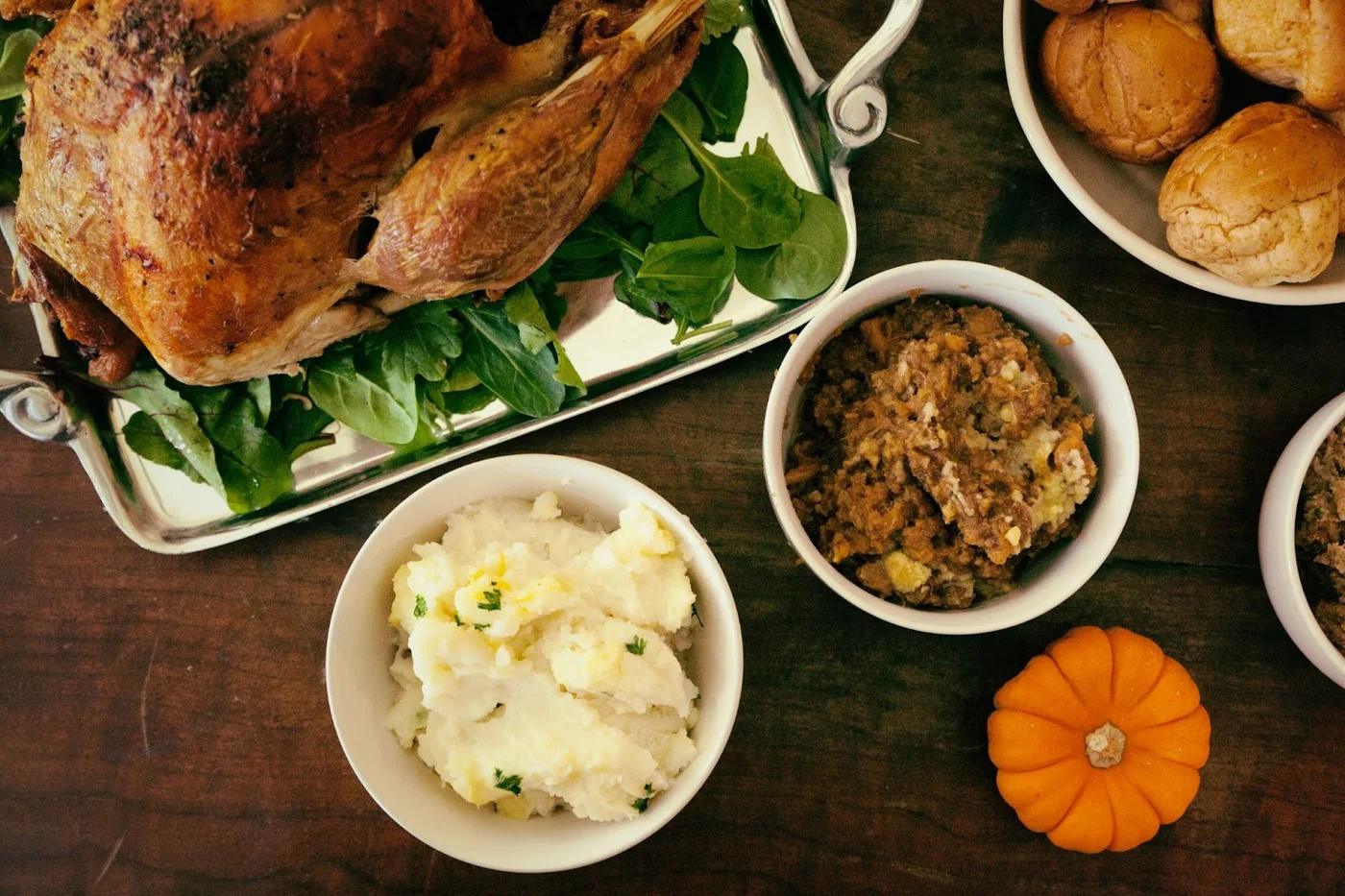 A Thanksgiving meal