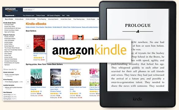 depiction of a book on amazon kindle