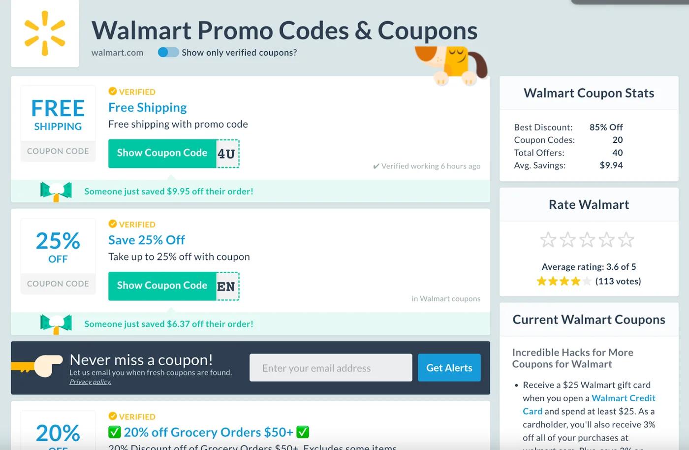 Walmart discount codes listed on Sacodes